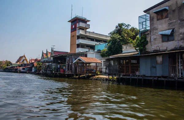 Canal Chao Phraya River Bangkok Thailand Asia — Stock Photo, Image