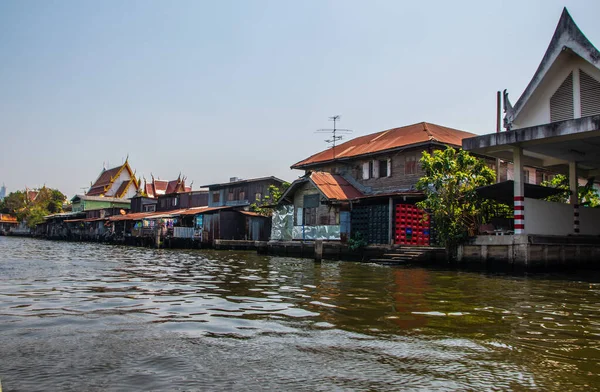 Canal Chao Phraya River Bangkok Thailand Asia — Stock Photo, Image