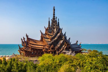 Doğruluk Mabedi Pattaya bölgesi Chonburi Tayland Asya