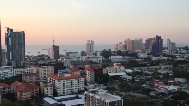 Quartier Pattaya Chonburi Asie Sud Est Vue Sur Les Toits — Video