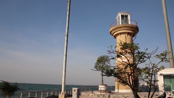 Leuchtturm Pattaya Thailand Südostasien — Stockvideo