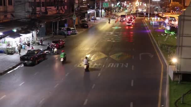 Sukhumvit Road Pattaya District Chonburi Thailand Time Lapse — Stock Video