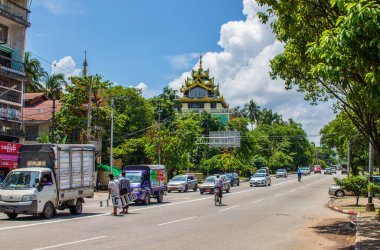 Yangon Myanmar AsiaZiyareti, Burma28.Ocak 2021 'den önce Myanmar' ın en büyük şehri.