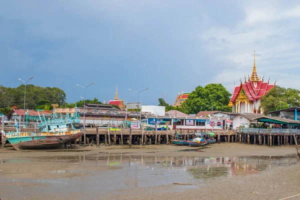 Fischerboote Einem Pier Thailand Südostasien — Stockfoto