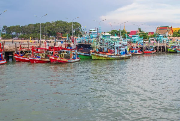 Barcos Pesca Cais Tailândia Sudeste Aasia — Fotografia de Stock