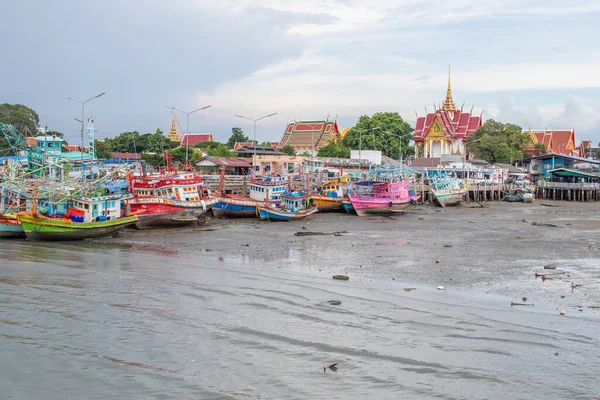 Fischerboote Einem Pier Thailand Südostasien — Stockfoto