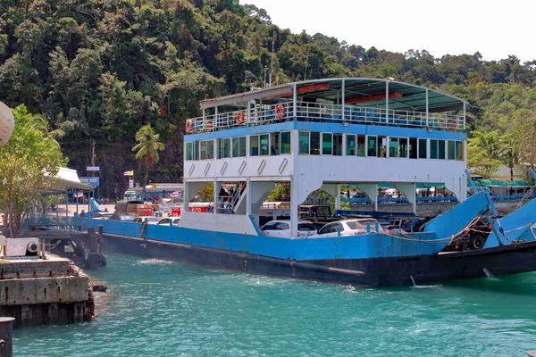 Barco Balsa Navio Ilha Tailandesa Koh Chang Tailândia Sudeste Asiático — Fotografia de Stock