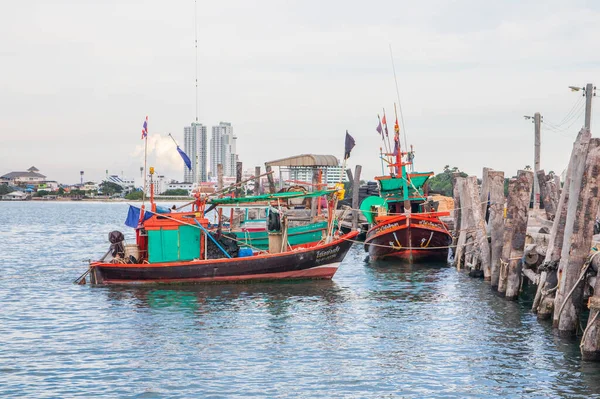 Barcos Pesca Muelle Tailandia Sudeste Asiático — Foto de Stock