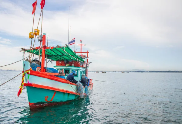 Fishing Boats Pier Thailand Southeast Asia — Stock Photo, Image