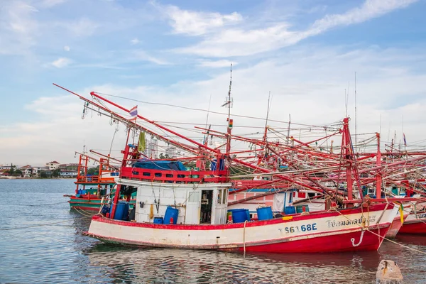 Barcos Pesca Cais Tailândia Sudeste Asiático — Fotografia de Stock