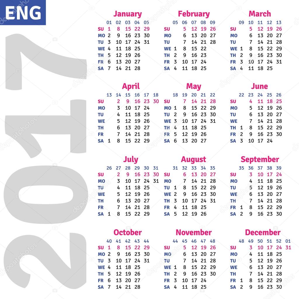 Kalendarz English