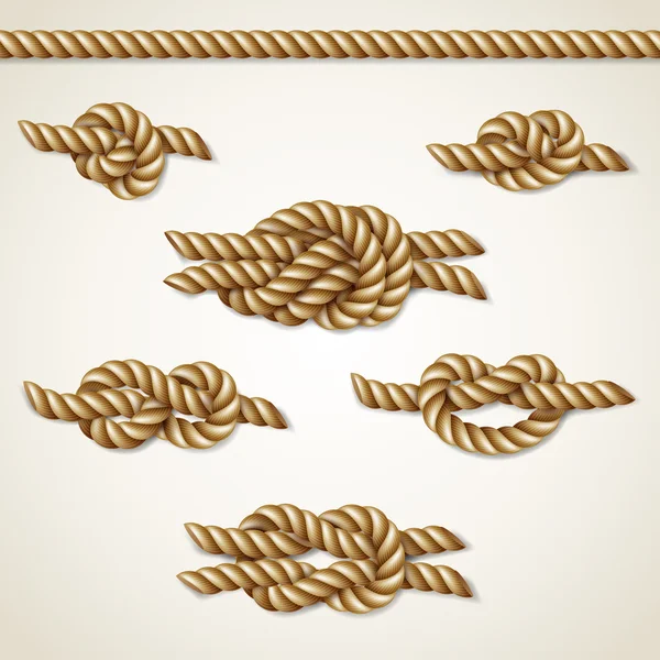 Nautical rope knots — Stock Vector © Lubianova 108743872