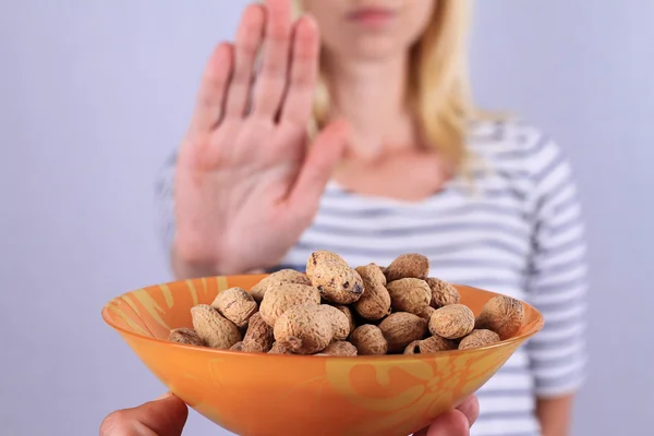 Il concetto di allergia alle arachidi. Sanità e medicina — Foto Stock