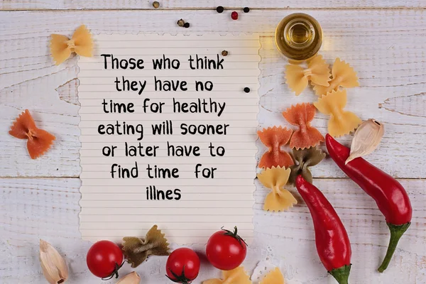 健康饮食的鼓舞人心的励志名言。健康生活万科 — 图库照片