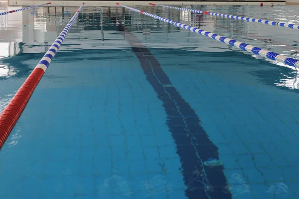 Indoor Public Swimming Pool Hygiene Chlorine Level — Stock Photo, Image