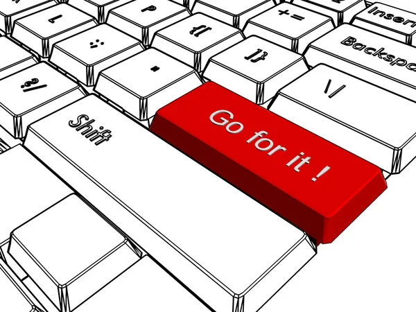 Go for it button on keyboard — Stock Photo, Image