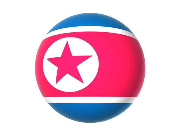 Bandeira 3D da Coreia do Norte — Fotografia de Stock
