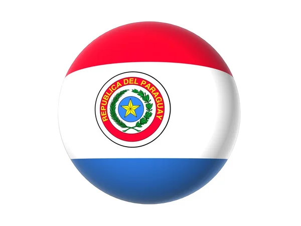 Paraguay'nın 3D bayrağı — Stok fotoğraf