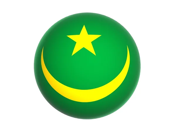 Bandera 3D de Mauritania — Foto de Stock