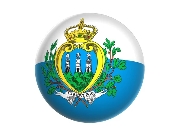 3D прапор Сан-Марино — стокове фото
