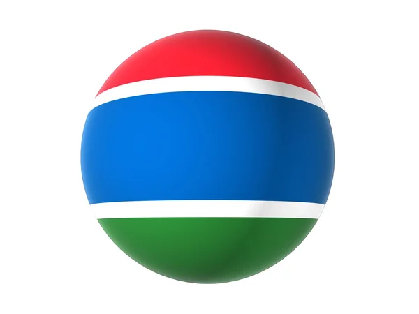 3D flaga Gambii — Zdjęcie stockowe