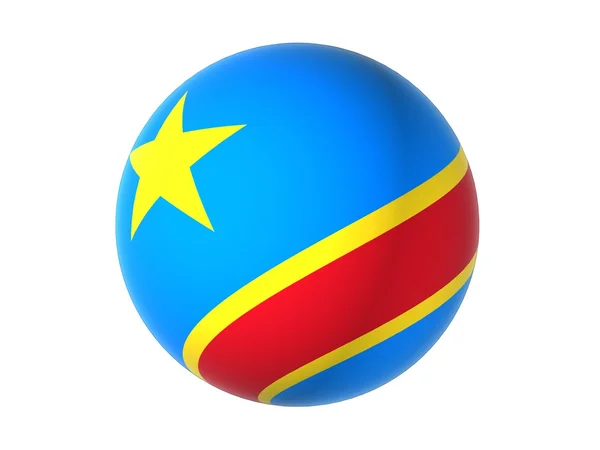 3D flag of Democratic republic of Congo — Stock Photo, Image