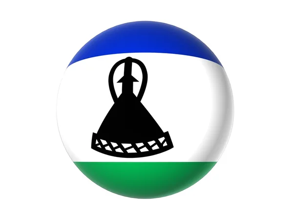3D Lesoto bayrağı — Stok fotoğraf