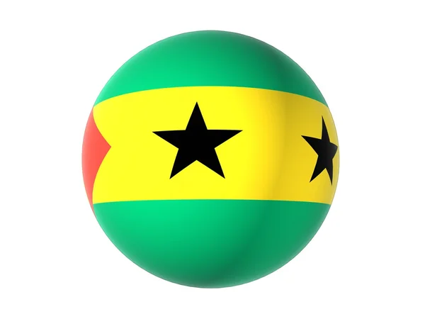 3D flag of Sao tome and principe — Stock Photo, Image