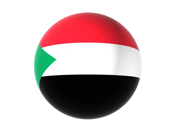 Bandera 3D de Sudan — Foto de Stock