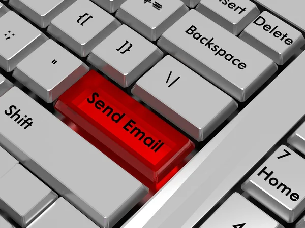 E-Mail-Tastatur senden — Stockfoto