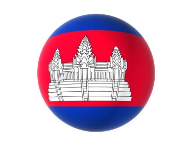 3D Kamboçya bayrağı