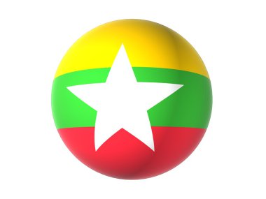 3D myanmar bayrağı