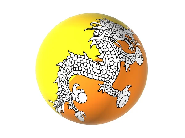 3D flag of Bhutan — Stock Photo, Image