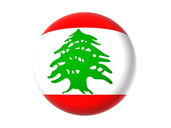Drapeau 3D du libanon — Photo
