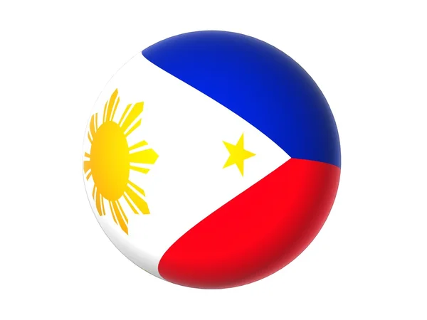 3d Flagge der Philippinen — Stockfoto