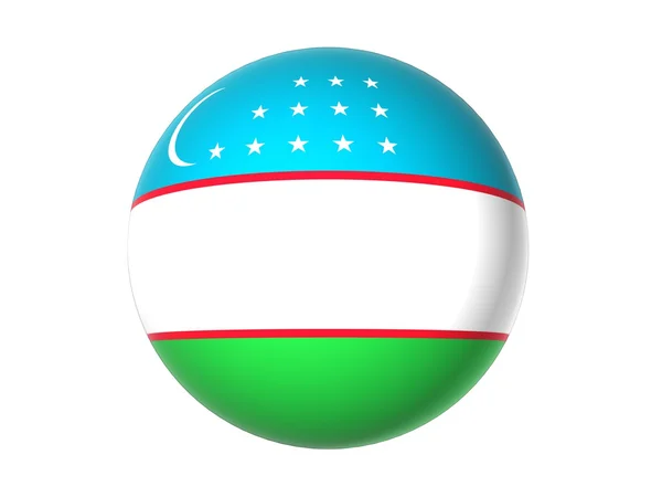Bandera 3D de Uzbekistán — Foto de Stock