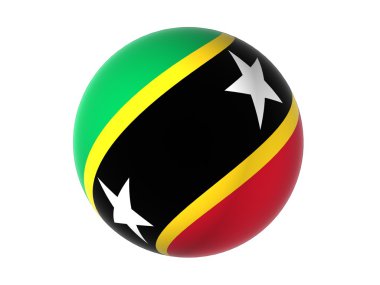 saint kitts ve nevis 3D bayrağı