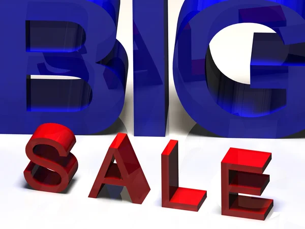 Großer Verkauf 3D-Text isoliert auf weiß — Stockfoto