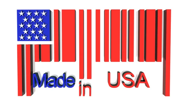 3D barcode made in USA — Stock Photo, Image