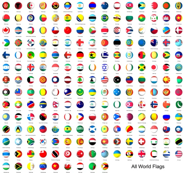 Drapeaux de tous les pays du monde — Photo