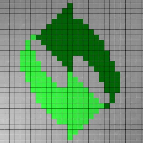 Recycle teken pixel kunst 3d illustratie — Stockfoto