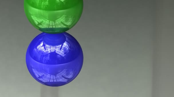 3D анимация с мячом — стоковое видео