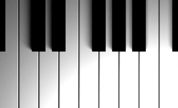 3d render of piano keys (keyboard) — Stockfoto