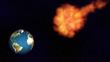 Comet impact on Planet Earth