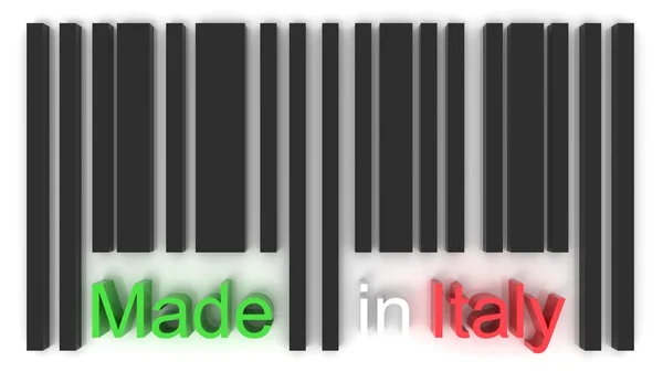 Código de barras hecho en Italia — Foto de Stock