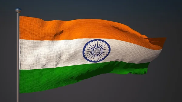 3D-vlag van india — Stockfoto