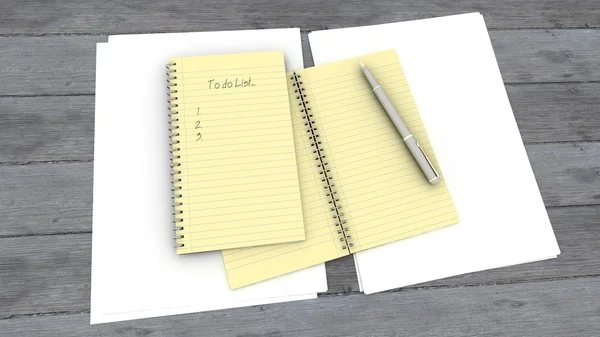 Notepad with to do list template — Stock Photo, Image