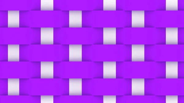 インター レースのシームレスな pattern.3d 抽象的な背景、白と紫の色 — ストック写真