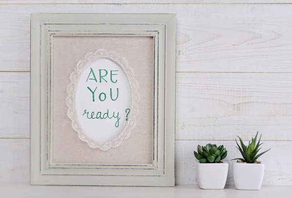 Değişiklikleri poster hazır mısın? İskandinav veya shabby chic styl. Ev interier dekorasyon.