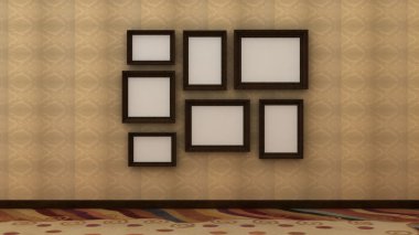 boş resim çerçeveleri duvar